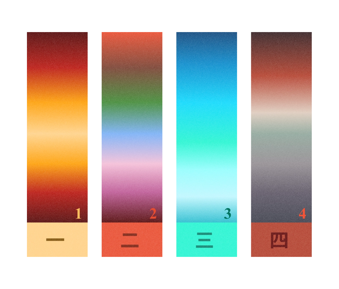 Gradient study cards