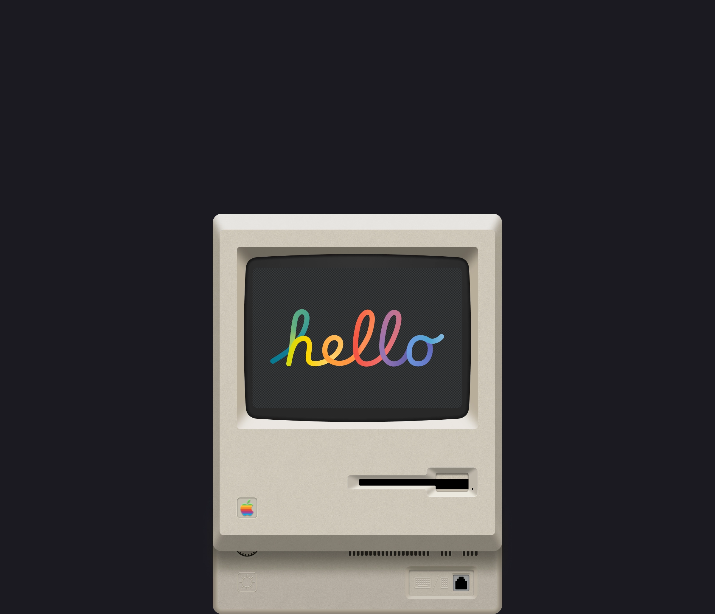 Apple Macintosh 128k Hello